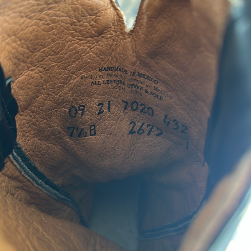 Roper Square Toe Leather Stamped Python Cowboy Bo… - image 4